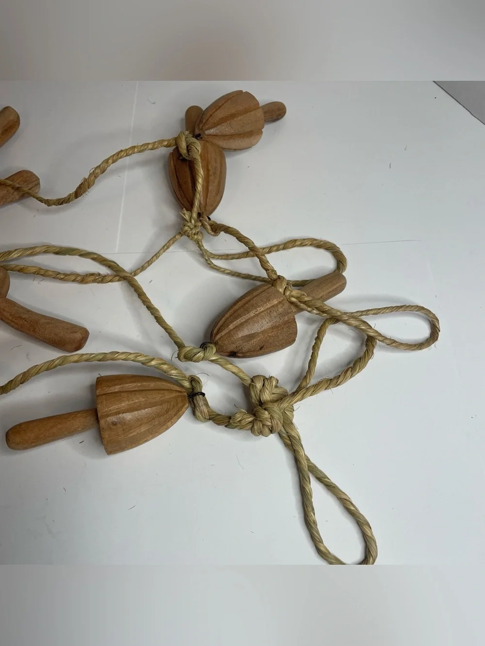 Wooden Mushroom Garland Boho Cottage Core Gnome Life Whimsy Wood Lot Of 2